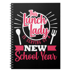 Caderno Espiral Senhora Engraçado do almoço de volta ao