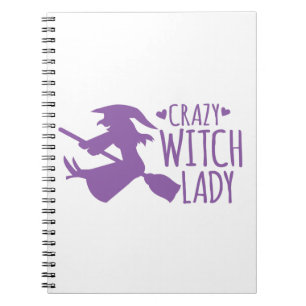 Caderno Espiral Senhora louca da bruxa