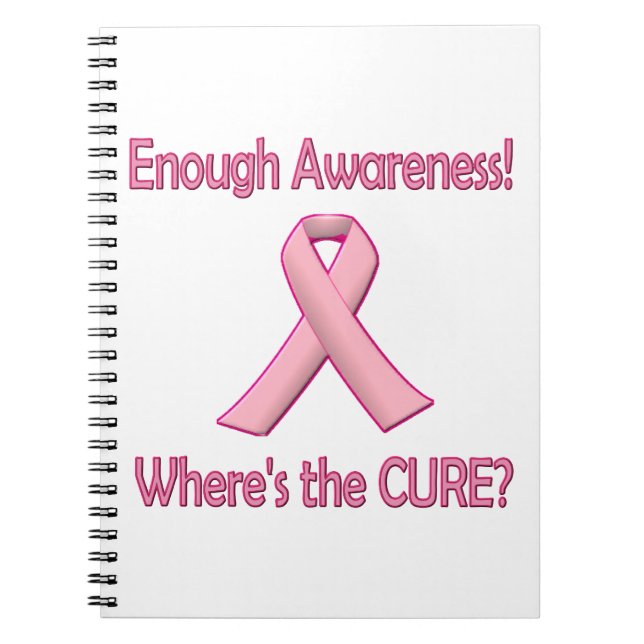 Caderno Espiral Sensibilização para o cancer da mama vs cura (Frente)