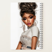 Caderno Espiral Sequins & Glam Girl Escultural