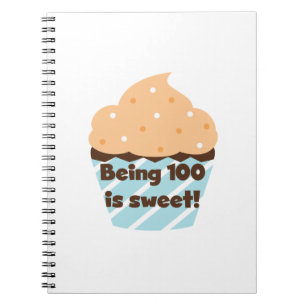Caderno Espiral Ser 100 é t-shirt e presentes doces do aniversár