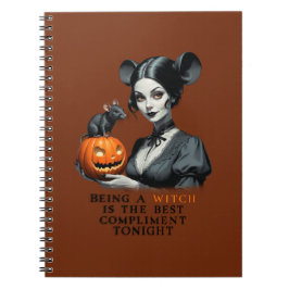 Caderno Espiral Ser bruxa é o melhor elogio esta noite.