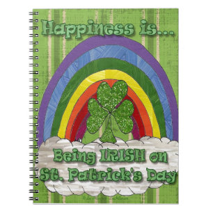 Caderno Espiral Ser Irlandês no Dia de São Patrício