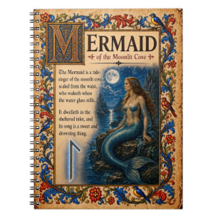Caderno Espiral Sereia, Arte do Bestiário Medieval