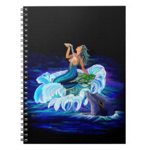Caderno Espiral Sereia com golfinho
