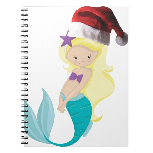 Caderno Espiral Sereia de Natal (Frente)
