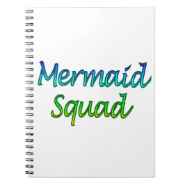 Caderno Espiral Sereia em verde e azul