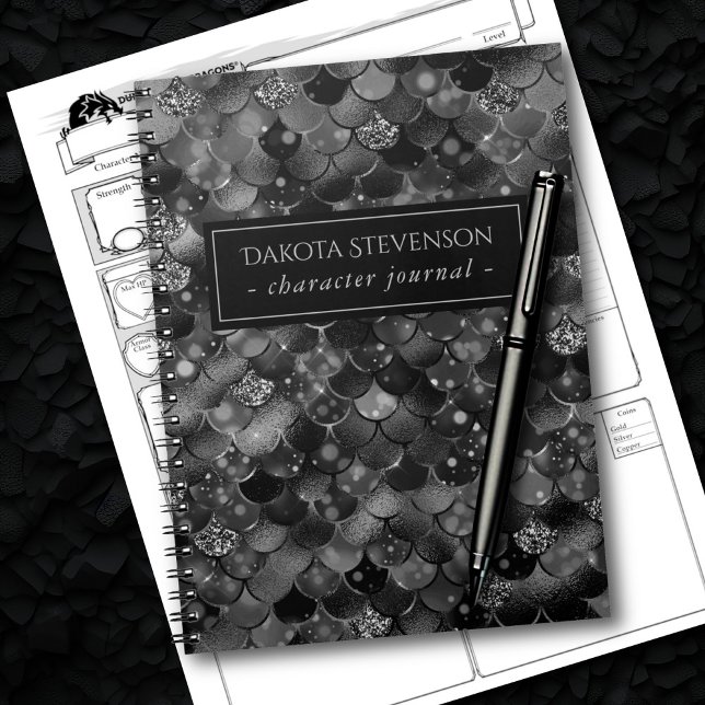 Caderno Espiral Sereia Gótica | Gótico Escuro, mas Escala Negra Gi (Criador carregado)