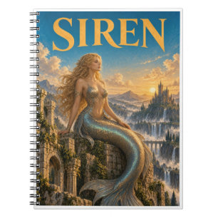 Caderno Espiral Sereia, Monstro de Fantasia Gótica