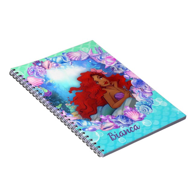 Caderno Espiral Sereia Preta (Lado Direito)