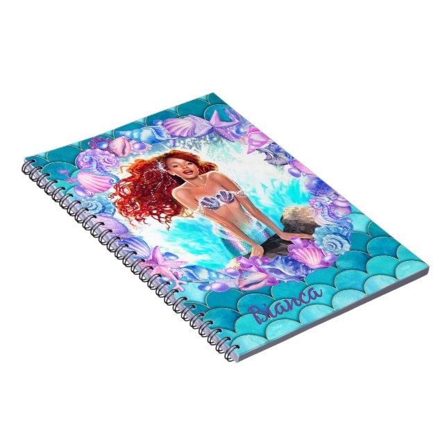 Caderno Espiral Sereia Preta (Lado Direito)