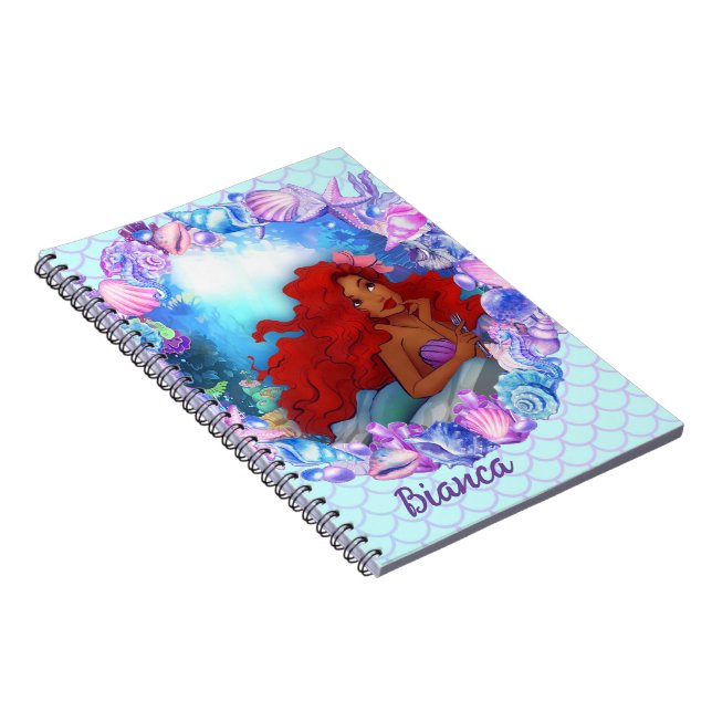 Caderno Espiral Sereia Preta (Lado Direito)