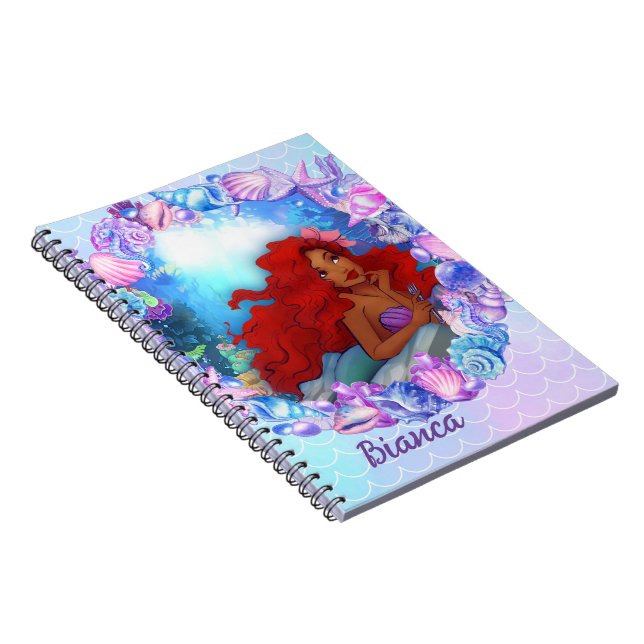 Caderno Espiral Sereia Preta (Lado Direito)