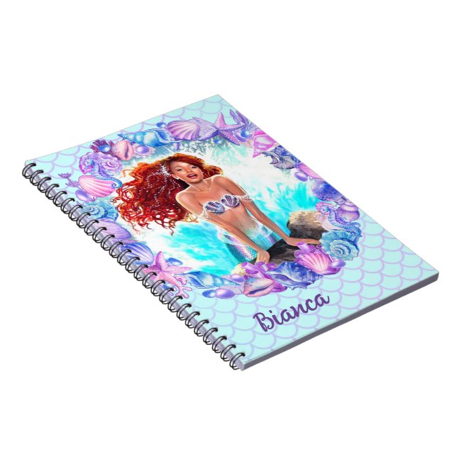 Caderno Espiral Sereia Preta (Lado Direito)