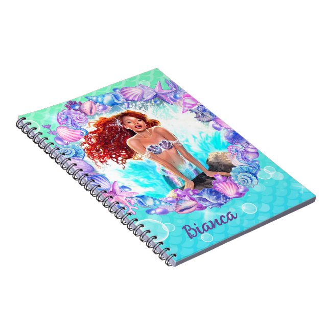 Caderno Espiral Sereia Preta (Lado Direito)