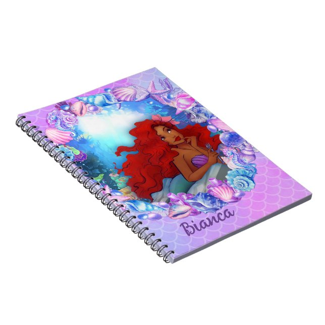 Caderno Espiral Sereia Preta (Lado Direito)