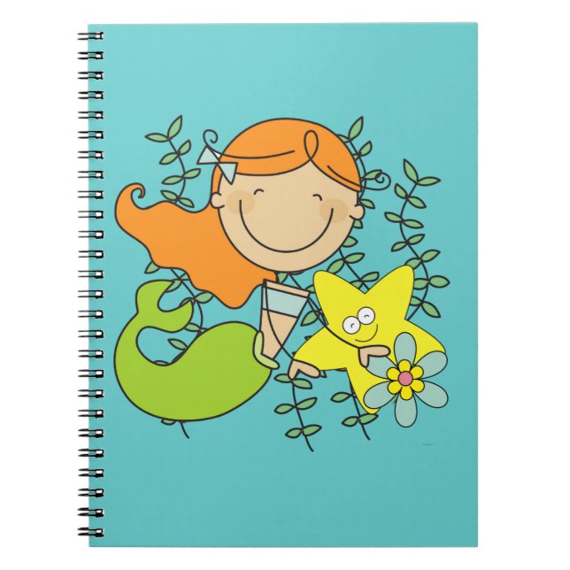 Caderno Espiral Sereia Redhead (Frente)