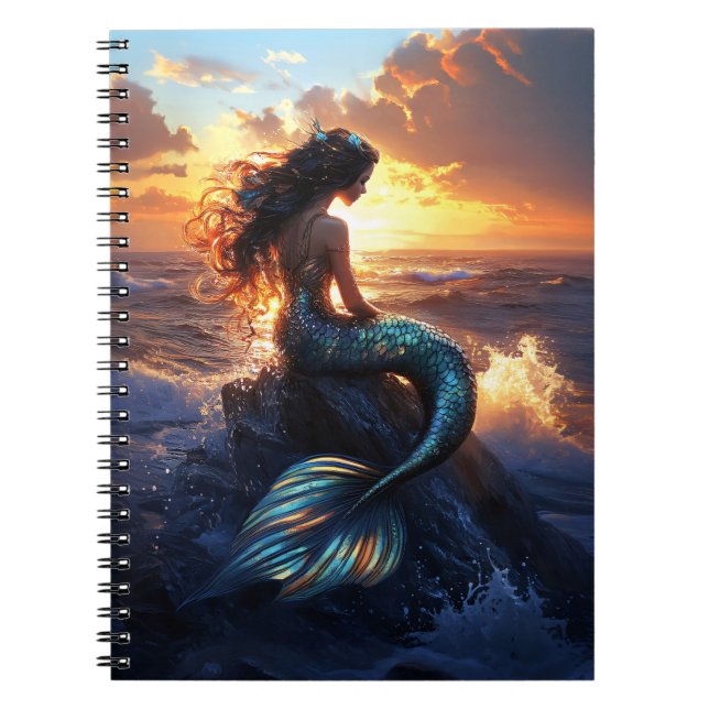 Caderno Espiral Sereia Sunset (Frente)