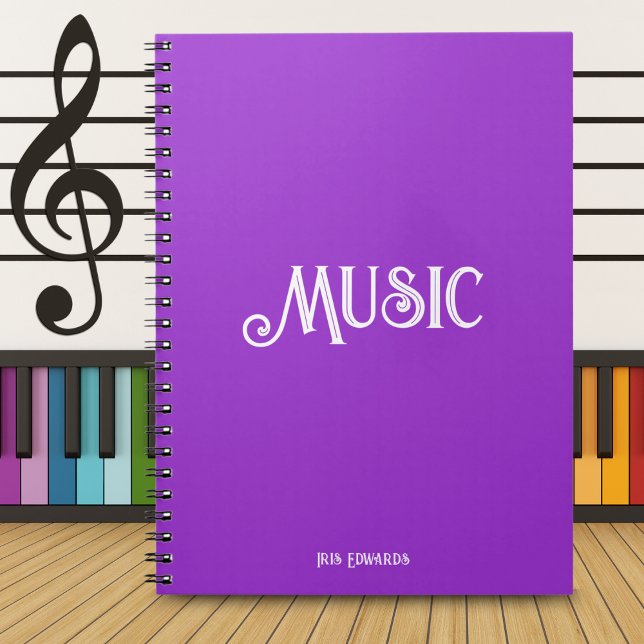 Caderno Espiral Serenata Roxa: Música Personalizada (Simple in design, creativity color to unleash your musical imagination. )