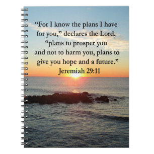 CADERNO ESPIRAL SERENE JEREMIAH 29:11 SUNRISE