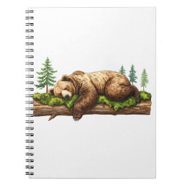 Caderno Espiral Serene Slear Bear Woodland Diário
