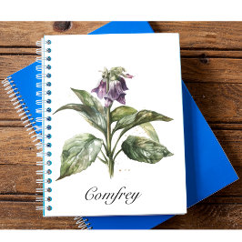 Caderno Espiral Serene Watercolor Comfrey, personalizada