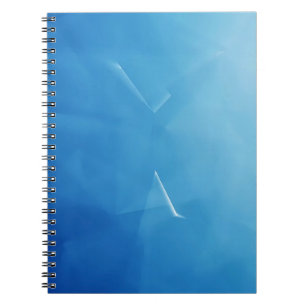 Caderno Espiral Serenidade Azul abstrato