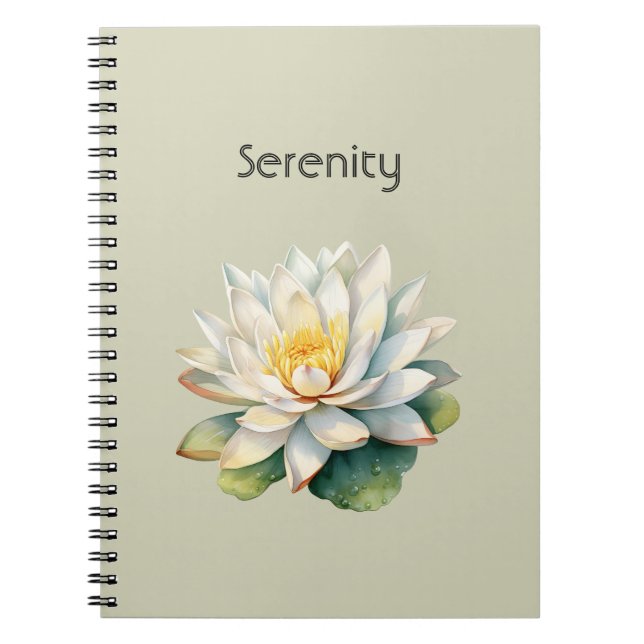 Caderno Espiral Serenidade da Flor de Lótus (Frente)