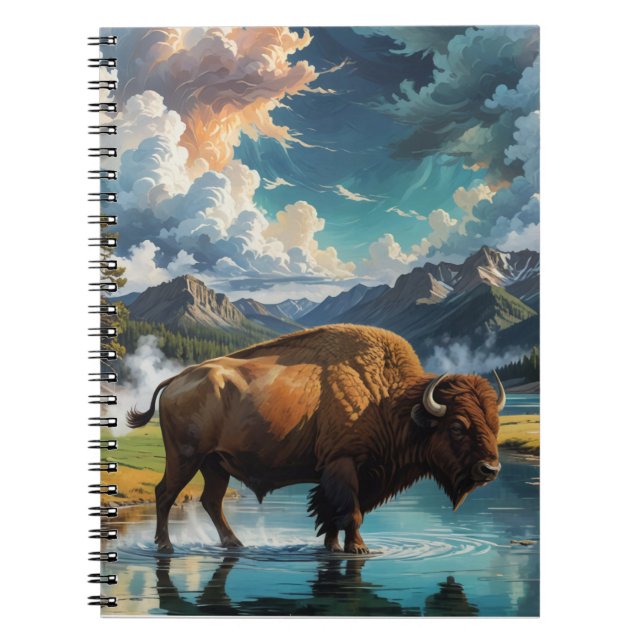 Caderno Espiral Serenidade em Selvagens - Buffalo (Frente)