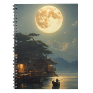 Caderno Espiral Serenidade iluminada pela lua... desbloqueie sua c