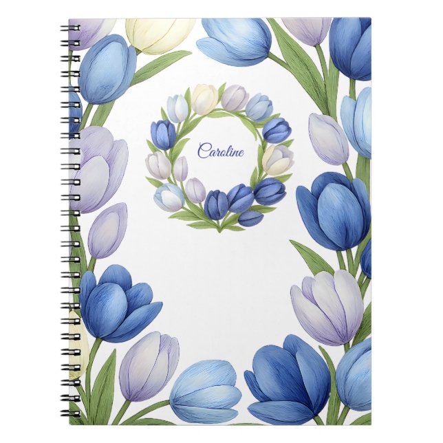 Caderno Espiral Serenidade no Decor Doméstico Floral do Bloom Past (Frente)