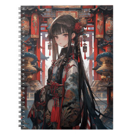 Caderno Espiral Serenidade Sedosa: Encantadora da Floresta Anime