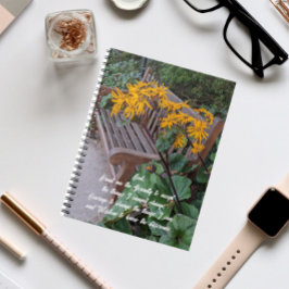 Caderno Espiral Serenity Prayer Garden Bench Floral