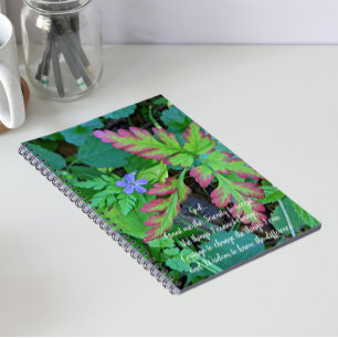Caderno Espiral Serenity Prayer Woodland Floral