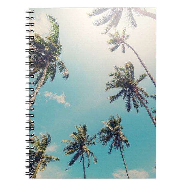 Caderno Espiral Serenity Tropical Beach Landscape (Frente)