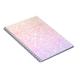 Caderno Espiral Série de padrões de Mandala Sonho Rosa Suave