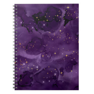 Caderno Espiral Série Design Galáxia Roxa 8