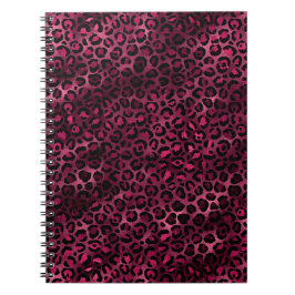 Caderno Espiral Série Leopard Burgundy e Dourada Design 9