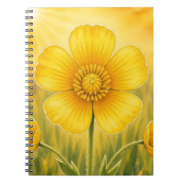 Caderno Espiral Série Pétala Radiante – Botão-de-Ouro