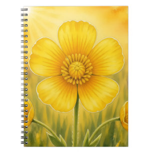 Caderno Espiral Série Pétala Radiante – Botão-de-Ouro