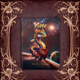 Caderno Espiral Serpente estrela real do universo.