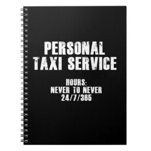 Caderno Espiral Serviço de Táxi Pessoal (Branco)