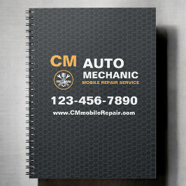 Caderno Espiral Serviços de Reparação Automóvel de Mecânico Móvel