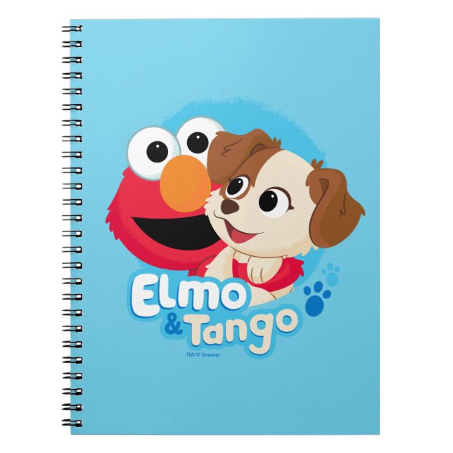 Caderno Espiral Sesame Street | Elmo & Tango Insígnia (Frente)