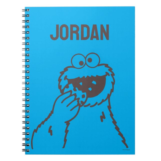 Caderno Espiral Sesame Street | Monstro Come-Biscoitos Brilhante (Frente)