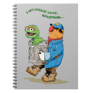 Caderno Espiral Sesame Street Oscar & Bruno o Lixeiro