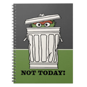 Caderno Espiral Sesame Street   Oscar o Monstro Não Hoje!