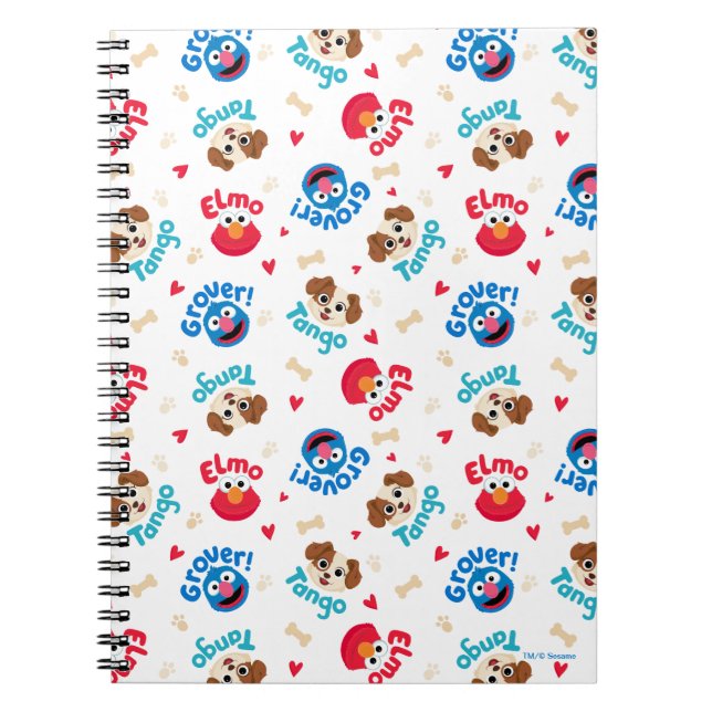 Caderno Espiral Sesame Street | Tango, Elmo e Grover Pattern (Frente)