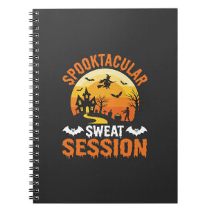 Caderno Espiral Sessão de Suor Espetacular de Halloween Fitness