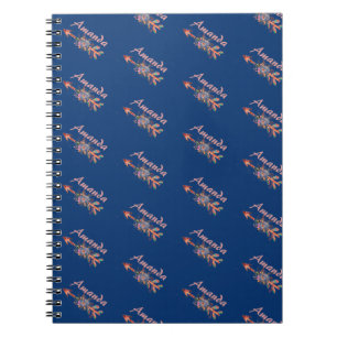 Caderno Espiral Setas florais personalizadas